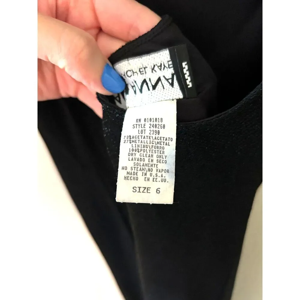 VTG ARIANNA by Rachel Kaye Women's 6 Y2K Prom‎ Dress whimsigoth black/metallic